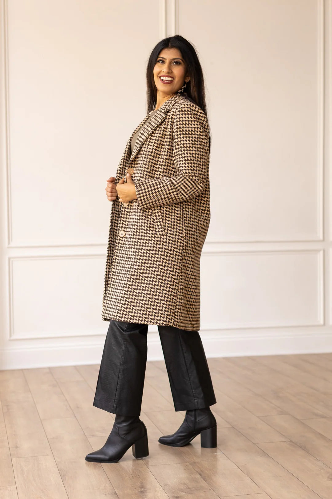 THE PHOEBE COAT, HOUNDSTOOTH