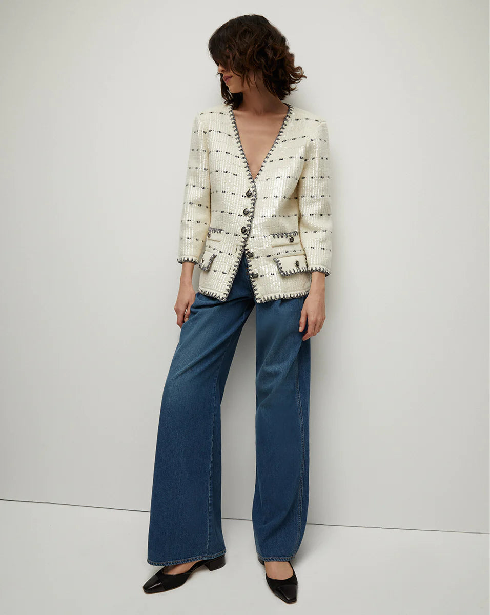 Veronica Beard - Ceriani Knit Jacket - Off White/Navy