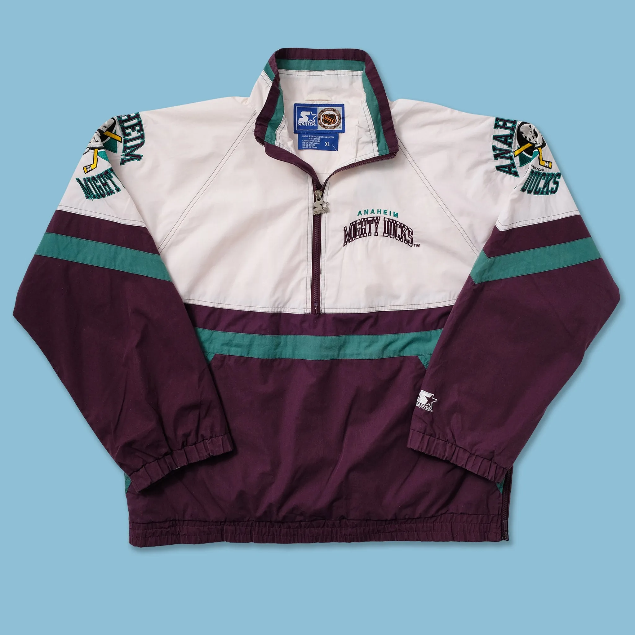 Vintage Starter Anaheim Mighty Ducks Windbreaker XLarge