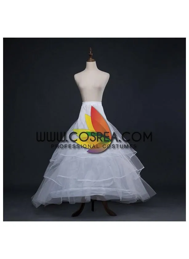 White 2 Tier Extra Wide Tulle Petticoat