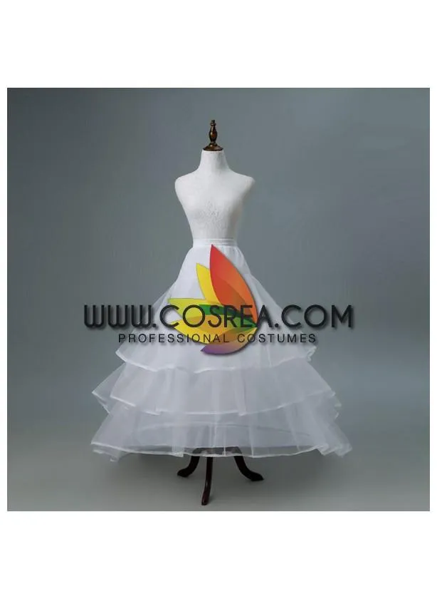 White 2 Tier Extra Wide Tulle Petticoat