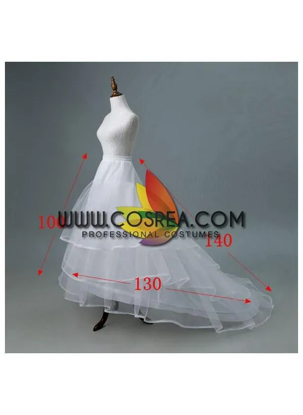 White 2 Tier Extra Wide Tulle Petticoat