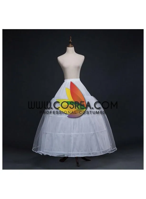 White 4 Tier Standard Wired Petticoat