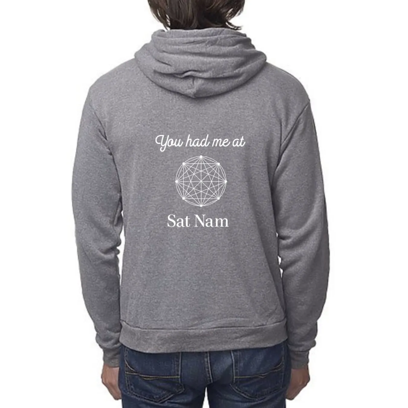 You Had Me at Sat Nam Unisex Grey Zip Up Hoodie